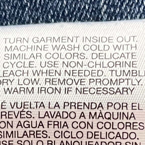 Kensie Jean Frayed Hem Shorts Size 14 32 High Waist Denim Cutoff Boho Trendy - Picture 7 of 7